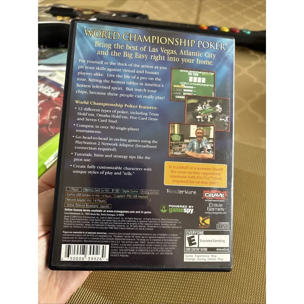 World Championship Poker Sony PlayStation 2 2004 CIB Complete Video Game PS2
